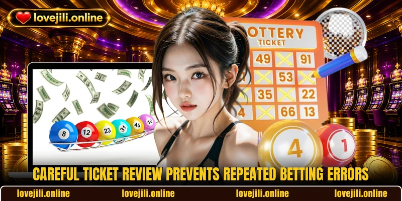 Careful ticket review prevents repeated betting errors Careful ticket review prevents repeated betting errors