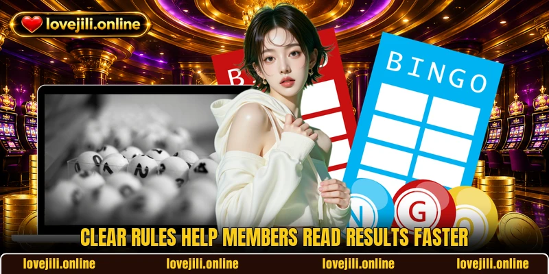 Clear rules help members read results faster Clear rules help members read results faster