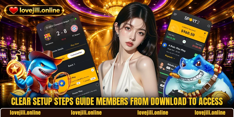 Clear setup steps guide members from download to access