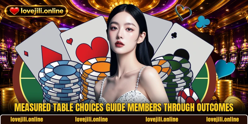 Measured table choices guide members through outcomes
