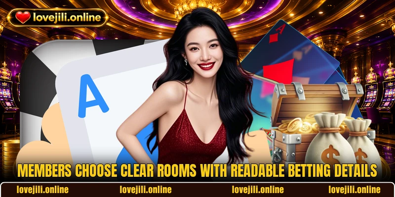Members choose clear rooms with readable betting details Members choose clear rooms with readable betting details
