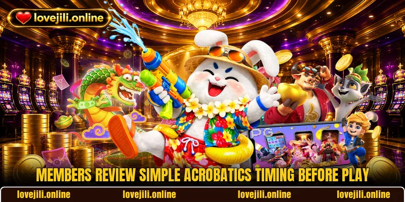 Members review simple Acrobatics timing before play