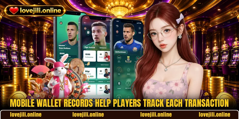 Mobile wallet records help players track each transaction