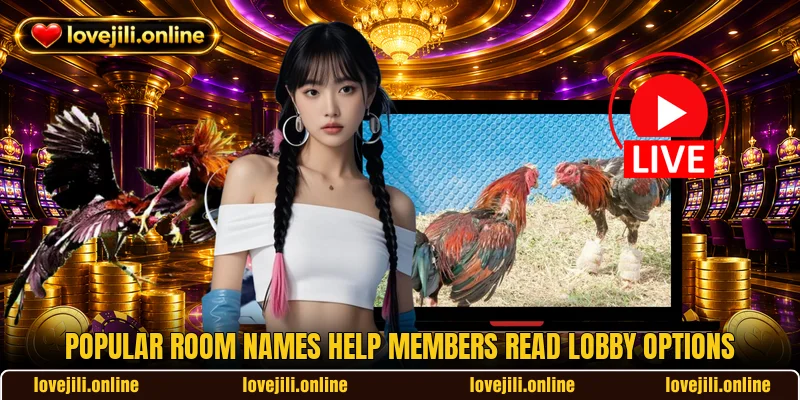 Popular room names help members read lobby options