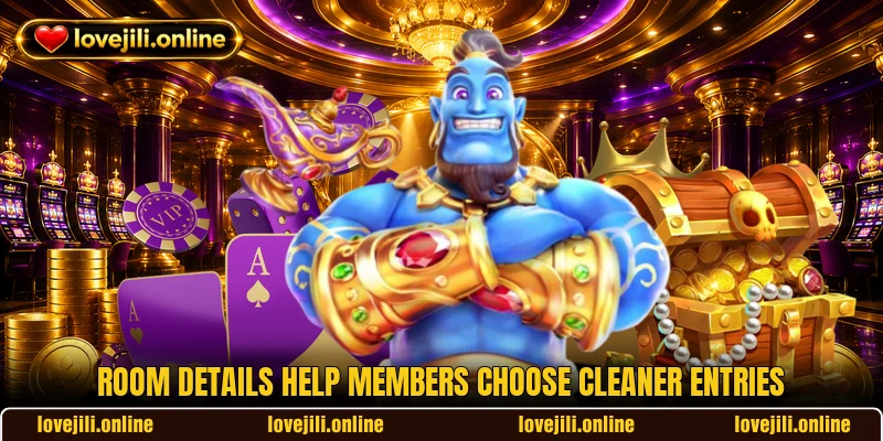Room details help members choose cleaner entries