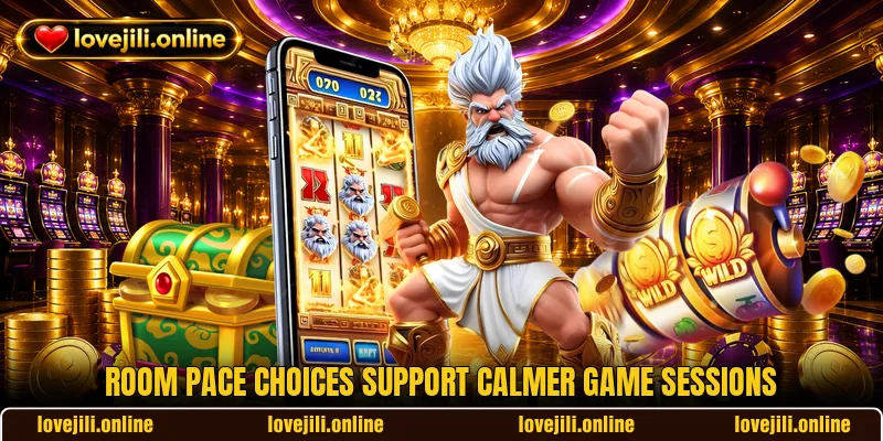Room pace choices support calmer game sessions